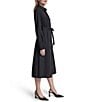 DKNY By Donna Karan Collared Neck Long Sleeve Button Down Midi Shirt Dress - Image 3