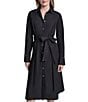 DKNY By Donna Karan Collared Neck Long Sleeve Button Down Midi Shirt Dress - Image 4