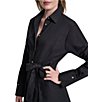 DKNY By Donna Karan Collared Neck Long Sleeve Button Down Midi Shirt Dress - Image 5