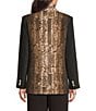 DKNY by Donna Karan Coordinating Textured Crepe Notch Collar Long Sleeve Button Front Jacket - Image 2