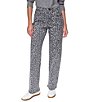 DKNY by Donna Karan Cotton Blend Leopard Print Straight Leg Full Length Jeans - Image 1