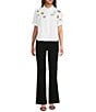 Donna Karan DKNY by Donna Karan Cotton Poplin Pins And Patches Button Front Shirt, Color:White - Image 3