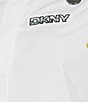 Donna Karan DKNY by Donna Karan Cotton Poplin Pins And Patches Button Front Shirt, Color:White - Image 4