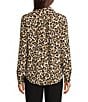 DKNY by Donna Karan Georgette Roll Tab Sleeve Button Front Shirt - Image 2