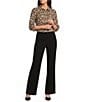 DKNY by Donna Karan Georgette Roll Tab Sleeve Button Front Shirt - Image 4