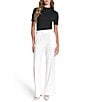 Donna Karan DKNY by Donna Karan Hacci Mere Wide Leg Pants, Color:Ivory - Image 4