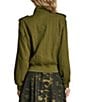 Donna Karan DKNY by Donna Karan Heavy Twill Long Sleeve Bomber Jacket, Color:Dark Olive - Image 3