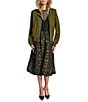 Donna Karan DKNY by Donna Karan Heavy Twill Long Sleeve Bomber Jacket, Color:Dark Olive - Image 5