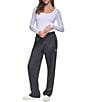 DKNY by Donna Karan Knit Elastic Waist Soft Scuba Full Length Pull-On Pants - Image 4