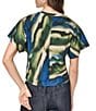 DKNY by Donna Karan Knit Multi Print Crew Neck Short Sleeve Pullover Shirt - Image 2