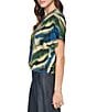 DKNY by Donna Karan Knit Multi Print Crew Neck Short Sleeve Pullover Shirt - Image 4