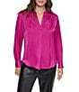 DKNY by Donna Karan Knit V-Neck Long Sleeve Pullover Blouse - Image 1