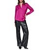 DKNY by Donna Karan Knit V-Neck Long Sleeve Pullover Blouse - Image 4
