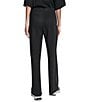 Donna Karan DKNY by Donna Karan Coordinating Mixed Media Hacci Mare Wide Leg Pants, Color:Black/Black - Image 2