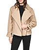 DKNY by Donna Karan Morningside Twill Notch Lapel Long Sleeve Moto Jacket - Image 1