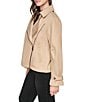 DKNY by Donna Karan Morningside Twill Notch Lapel Long Sleeve Moto Jacket - Image 3