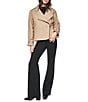 DKNY by Donna Karan Morningside Twill Notch Lapel Long Sleeve Moto Jacket - Image 4