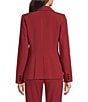 Donna Karan DKNY by Donna Karan Notch Lapel Long Sleeve One-Button Jacket, Color:Merlot - Image 3
