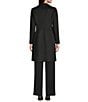 Donna Karan DKNY by Donna Karan Petite Size Wool Blend Stand Collar Snap Front Coat, Color:Black - Image 3