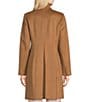 Donna Karan DKNY by Donna Karan Petite Size Wool Blend Stand Collar Snap Front Coat, Color:Dark Camel - Image 3