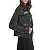Donna Karan DKNY by Donna Karan Pins And Patches Denim Trucker Jacket, Color:Bowery Wash - Image 3