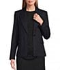 DKNY by Donna Karan Pinstripe Studded Notch Collar Long Sleeve Coordinating Jacket - Image 1