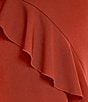 Donna Karan DKNY by Donna Karan Plus Size Salon Stretch Ruffle Cap Sleeve Midi Dress, Color:Cinnamon - Image 6