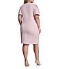 DKNY by Donna Karan Plus Size Short Sleeve Scuba Crepe Sheath Dress - Image 2