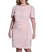 DKNY by Donna Karan Plus Size Short Sleeve Scuba Crepe Sheath Dress - Image 4