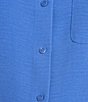 DKNY by Donna Karan Point Collar 3/4 Roll-Tab Sleeve Button Front Shirt - Image 4