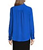 Donna Karan DKNY by Donna Karan Point Collar Roll-Tab Sleeve Button Front Shirt, Color:Classic Blue - Image 4