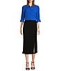 Donna Karan DKNY by Donna Karan Point Collar Roll-Tab Sleeve Button Front Shirt, Color:Classic Blue - Image 5