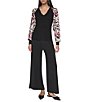 DKNY by Donna Karan Printed Sleeve Sweater Blouse - Image 4