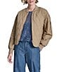 DKNY by Donna Karan Quilted Bomber Ribbed Collar Long Sleeve Zip Front Jacket - Image 1