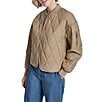 DKNY by Donna Karan Quilted Bomber Ribbed Collar Long Sleeve Zip Front Jacket - Image 3
