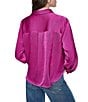 DKNY by Donna Karan Satin Crease Point Collar Twist Button Front Top - Image 2
