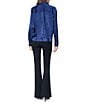 DKNY by Donna Karan Satin Crease Point Collar Twist Button Front Top - Image 5