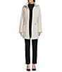 Donna Karan DKNY by Donna Karan Softshell Water Resistant Belted Zip Front Coat, Color:Stone - Image 3