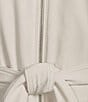 Donna Karan DKNY by Donna Karan Softshell Water Resistant Belted Zip Front Coat, Color:Stone - Image 4