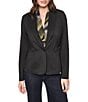 DKNY by Donna Karan Soho Ponte Notch Collar One Button Blazer - Image 1