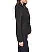 DKNY by Donna Karan Soho Ponte Notch Collar One Button Blazer - Image 3