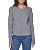 DKNY by Donna Karan Solid Crew Neck Long Sleeve Rhinestone Button Front Cardigan - Image 1