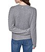 DKNY by Donna Karan Solid Crew Neck Long Sleeve Rhinestone Button Front Cardigan - Image 2