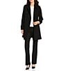 DKNY by Donna Karan Solid Double Breasted Wool Blend Coat - Image 3