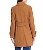 Donna Karan DKNY by Donna Karan Solid Double Breasted Wool Blend Coat, Color:Dark Camel - Image 2