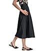 Donna Karan DKNY by Donna Karan Taffeta Bubble Midi Skirt, Color:Black - Image 3