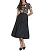 Donna Karan DKNY by Donna Karan Taffeta Bubble Midi Skirt, Color:Black - Image 4