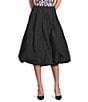 Donna Karan DKNY by Donna Karan Taffeta Bubble Midi Skirt, Color:Black - Image 6