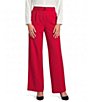 DKNY By Donna Karan Tech Tailoring High Rise Flat Front Full Length Belted Pants - Image 1