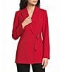 DKNY by Donna Karan Tech Tailoring Notch Collar Long Sleeve Front Belt Jacket - Image 1